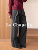专柜实拍【垂感通勤西裤】拉夏贝尔/La Chapelle实穿百搭/长期主义高腰压褶通勤显瘦休闲长裤 商品缩略图5