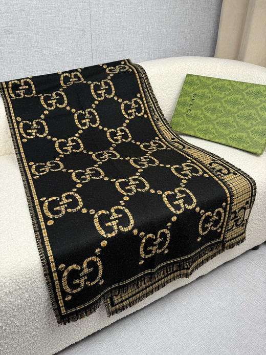 秋冬特惠💰280 古驰围巾【秋冬新款，GG时髦复古双面羊毛围巾！！】 商品图6