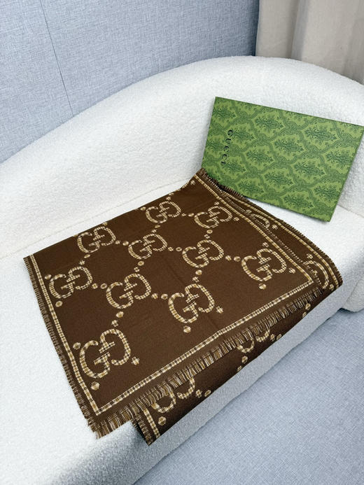 秋冬特惠💰280 古驰围巾【秋冬新款，GG时髦复古双面羊毛围巾！！】 商品图3