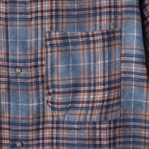 88551SDSA男士秋冬新款痞帅男装极简风休闲撞色格子翻领长袖衬衫百搭 商品图3