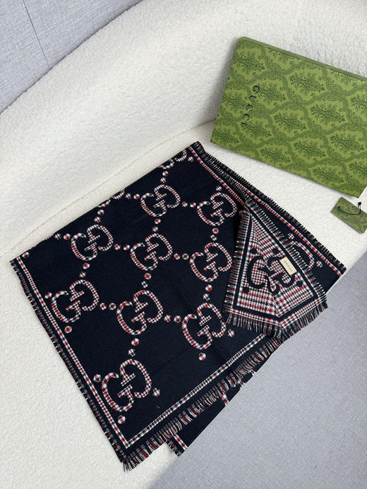 秋冬特惠💰280 古驰围巾【秋冬新款，GG时髦复古双面羊毛围巾！！】 商品图3