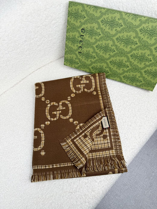 秋冬特惠💰280 古驰围巾【秋冬新款，GG时髦复古双面羊毛围巾！！】 商品图2