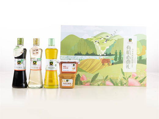 新年节礼健康送福/厨房里的调味革命/禾然全有机调味礼盒/有机酱油山茶油糙米醋豆瓣酱赤味增 商品图2