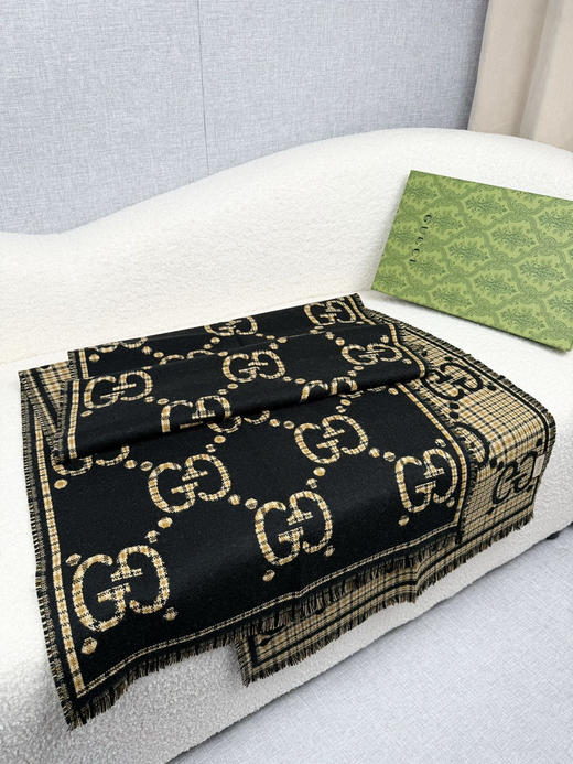 秋冬特惠💰280 古驰围巾【秋冬新款，GG时髦复古双面羊毛围巾！！】 商品图7