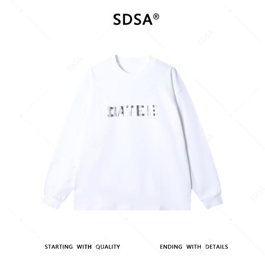 SDSA男士秋冬新款痞帅男装美式气质撞色印花字母圆领长袖T恤百搭 商品图1