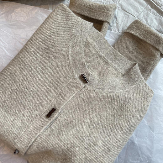 丁摩 渠道货！！老客不要错过~老钱高级感中式扣羊毛圆领针织开衫女秋5ZF-3117 商品图1