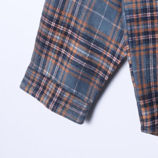 88551SDSA男士秋冬新款痞帅男装极简风休闲撞色格子翻领长袖衬衫百搭 商品图4