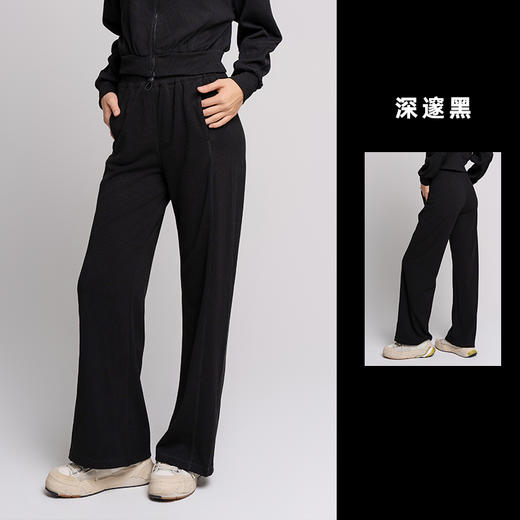【sw速惟】 秋冬垂感阔腿裤宽松运动百搭休闲日常长裤拖地裤女 6084 商品图3