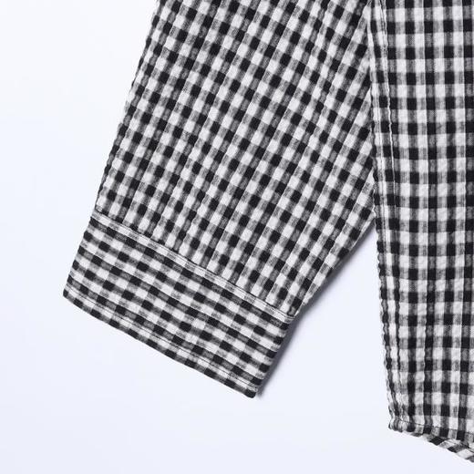 SDSA男士秋冬新款痞帅男装时尚撞色格子泼墨长袖衬衫百搭晕染衬衣 商品图3