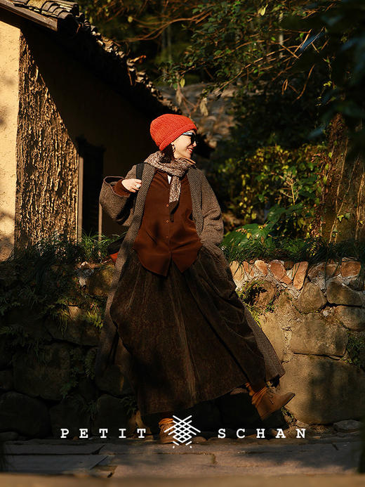 Petit Schan小闪 CLO#1020 Hana & Alice 花与爱丽丝 进口纯棉平绒佩斯利印花罗马裙 商品图1