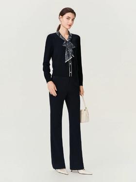 娜尔思NAERSI女装飘带领羊毛衫NZ05754W0