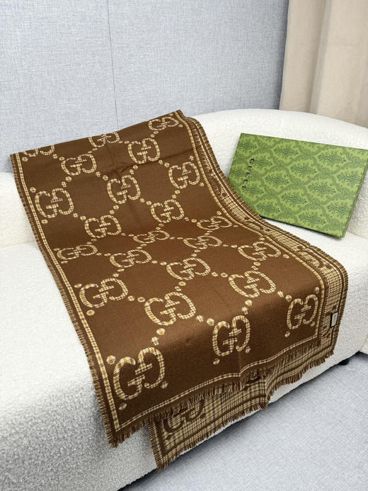秋冬特惠💰280 古驰围巾【秋冬新款，GG时髦复古双面羊毛围巾！！】 商品图5