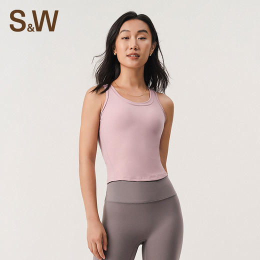 【sw速惟】大U领侧腰分割线显瘦小设计百搭一体式背心S4AW8176 商品图3
