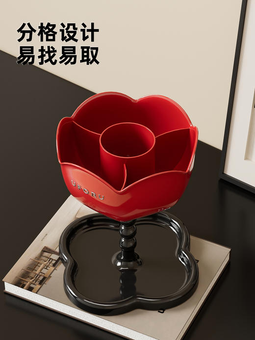 【创意复古 四叶草多用置物架】入户玄关钥匙置物架 客厅卧室装饰摆件 双层塑料花朵收纳整理架 首饰置物架 商品图6