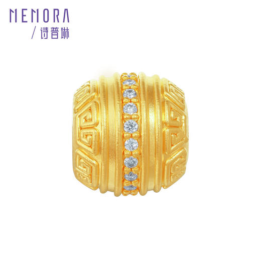 【新品首发】足金回纹钻石3D转运珠 可搭手绳手串过节送女士 MEMORA诗普琳HP843701 商品图6