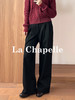 专柜实拍【垂感通勤西裤】拉夏贝尔/La Chapelle实穿百搭/长期主义高腰压褶通勤显瘦休闲长裤 商品缩略图4