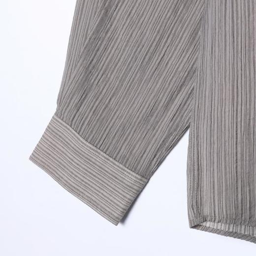 61059SDSA男士秋冬新款痞帅男装极简风竖纹设计长袖衬衫百搭时尚衬衣 商品图4