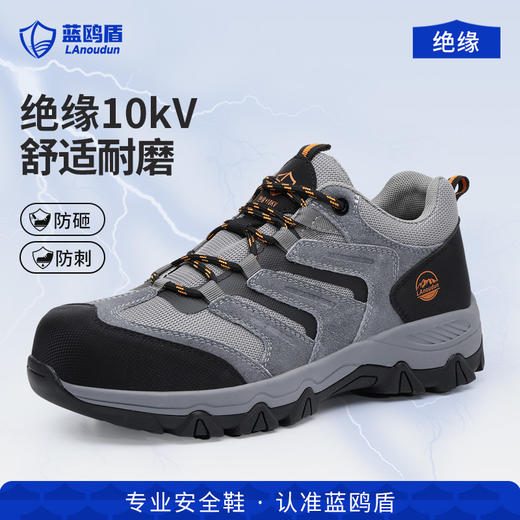 蓝鸥盾新款绝缘10KV低帮安全鞋四季款实心MD底碳包玻纤头耐磨防滑 商品图0