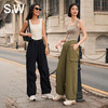 【sw速惟】运动休闲工装风高腰直筒防风防泼水长裤 6149 商品缩略图6