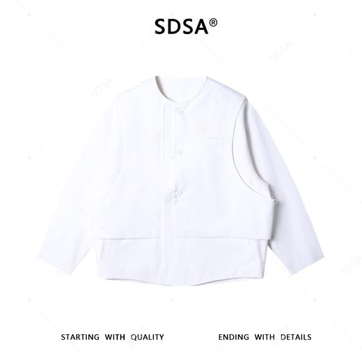 23635SDSA秋冬新款痞帅男装潮牌纯色休闲百搭设计假两件夹克外套时尚 商品图1