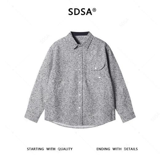 9603SDSA男士秋冬新款痞帅男装设计师百搭撞色按扣翻领长袖衬衫百搭潮 商品图1