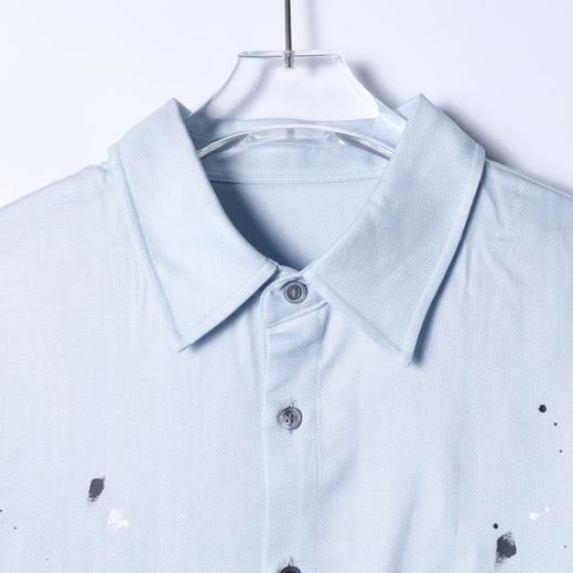 2618012SDSA男士秋冬新款痞帅男装潮牌高街泼墨印花设计长袖衬衫百搭时尚 商品图2