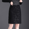 亮片毛呢半身裙，优雅包臀裙厚款羊毛裙高腰MYX3575 商品缩略图0