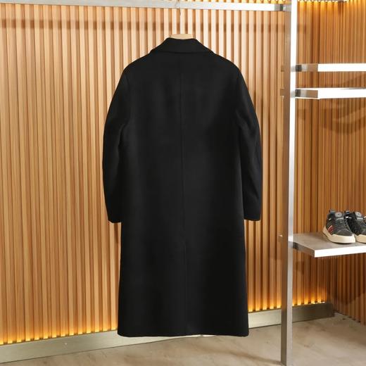 绵羊毛鹅绒内胆冬季高档双面毛呢大衣男长款过膝加厚风衣外套 商品图6