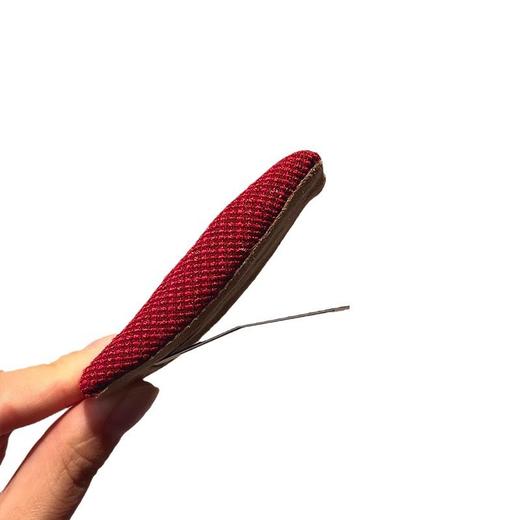 丁摩 【5个装】红色格纹海绵布艺发夹碎发刘海夹高级感侧边发卡头饰女5ZF-1211 商品图4