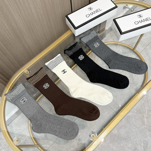 秋冬特惠💰180 香奈儿袜子【一盒五双】香奈儿爆款中筒袜 高版本 商品图7