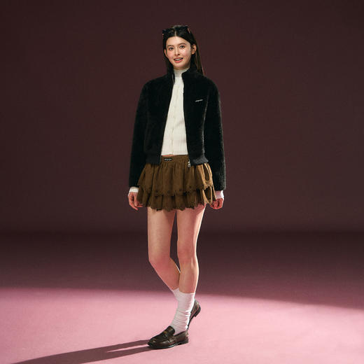 Ariseism 美式复古高级感毛呢外套女秋冬新款加厚保暖上衣 商品图3