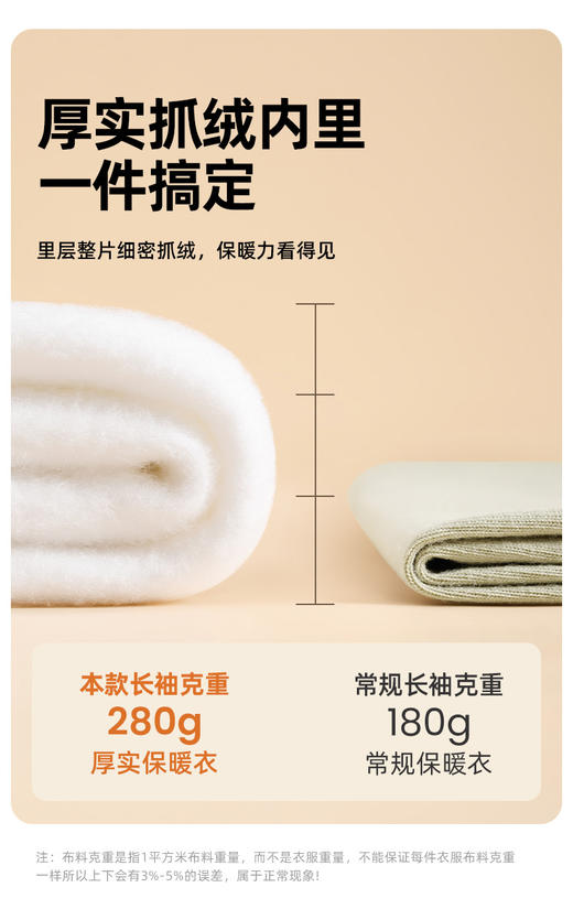 【79元2件】美式休闲280g重磅加绒棉质卫衣 秋冬季宽松纯色保暖长袖T恤 商品图6