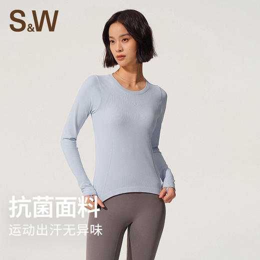 【sw速惟】透气抗菌面料亲肤裸感跑步修上衣S4AW4157 商品图0