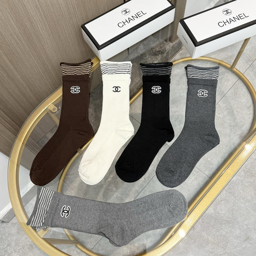 秋冬特惠💰180 香奈儿袜子【一盒五双】香奈儿爆款中筒袜 高版本 商品图6
