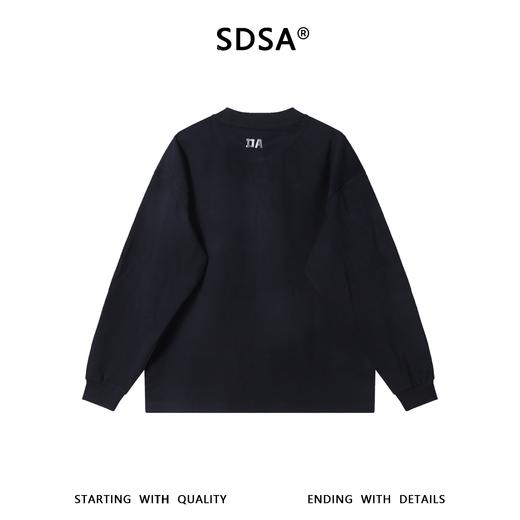 SDSA男士秋冬新款痞帅男装美式气质撞色印花字母圆领长袖T恤百搭 商品图4