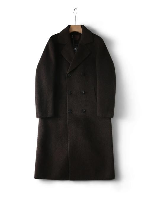 绵羊毛鹅绒内胆冬季高档双面毛呢大衣男长款过膝加厚风衣外套 商品图1