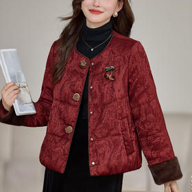 丁摩 冬装高端【石墨烯红外云绒】棉袄外套新款秋冬羽绒棉服端庄大气棉衣女5ZF-9981