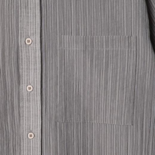 61059SDSA男士秋冬新款痞帅男装极简风竖纹设计长袖衬衫百搭时尚衬衣 商品图3