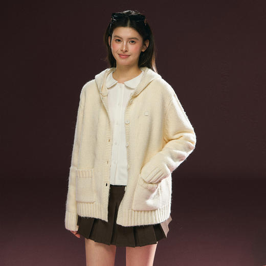 Ariseism 美式复古可拆卸夹棉内胆毛衣外套女秋冬新款加厚上衣 商品图1
