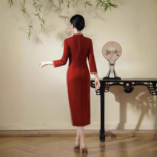 妈妈修身年轻款改良优雅旗袍淑女GX81113 商品图1