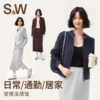 【sw速惟】连帽卫衣外套女秋冬灰色短款拉链帽衫1484 商品缩略图2