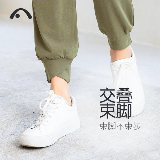 爱暇步速干运动九分裤女跑步束脚宽松瑜伽垂感高腰健身裤2025新款 商品图2