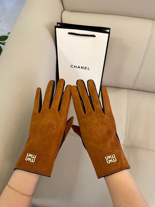 秋冬特惠💰240 缪缪女士新款手套 高档鹿茸皮搭配羊皮 商品图6