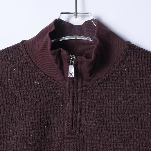 9553SDSA男士秋冬新款痞帅男装美式复古亮片半拉链立领卫衣百搭宽松潮 商品图2