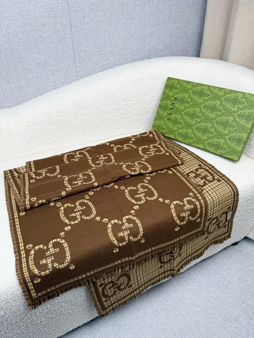 秋冬特惠💰280 古驰围巾【秋冬新款，GG时髦复古双面羊毛围巾！！】 商品图6