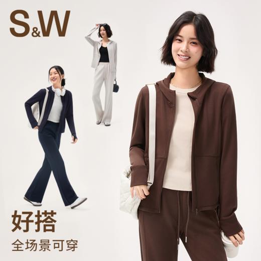 【sw速惟】保暖户外短款连帽开衫修身显瘦运动外套1431 商品图3