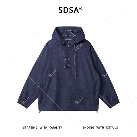 61080SDSA秋冬新款痞帅男装简约半纽扣长袖连帽T恤百搭下摆松紧设计潮 商品图1
