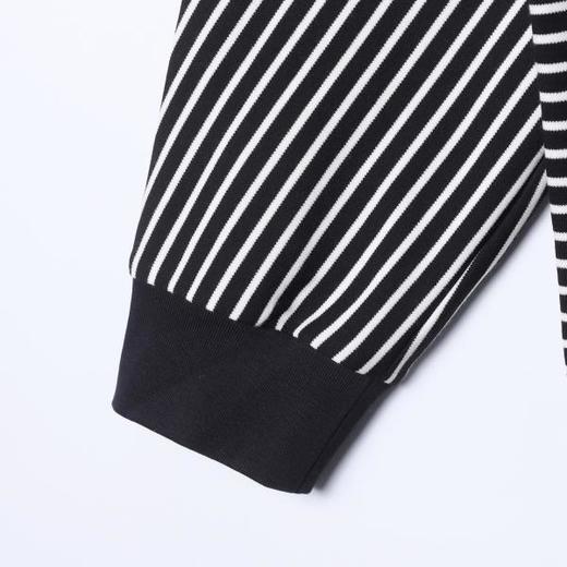 38969SDSA男士秋冬新款痞帅男装休闲百搭撞色条纹缝线圆领长袖T恤宽松 商品图4