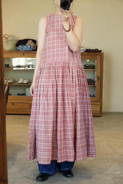 Story mfg 格纹背心连衣裙 商品图0