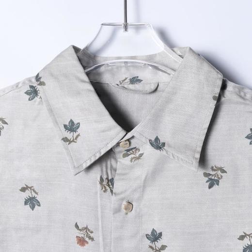 87177SDSA男士秋冬新款痞帅男装时尚撞色植物花卉翻领长袖衬衫百搭衬衣 商品图2